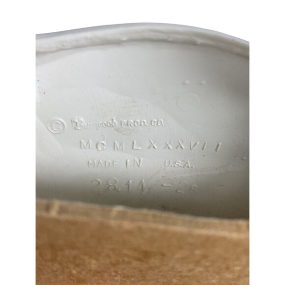 Burwood Prod. Co. Swan Wall Plaque Set 1987 Made In USA White & Blue - Picture 2 of 6